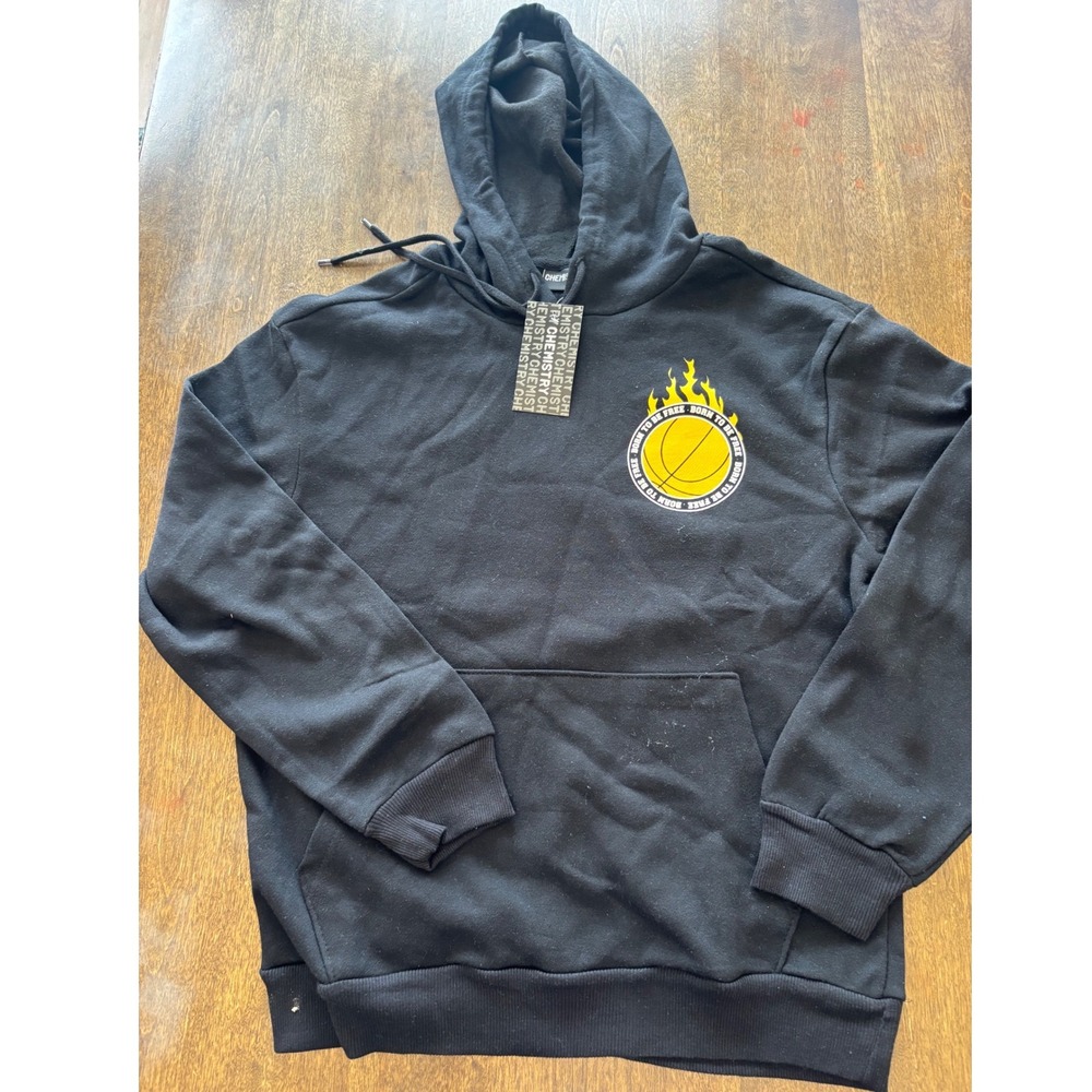 Chemistry Mens Black Basketball Skeleton Hoodie Large In The Moment State Mind